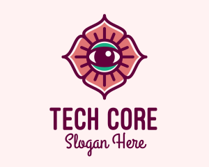 Spiritual Flower Eye logo design