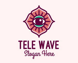 Spiritual Flower Eye logo design