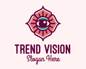 Spiritual Flower Eye logo design