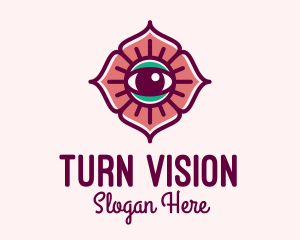 Spiritual Flower Eye logo design