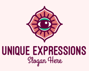 Spiritual Flower Eye logo design