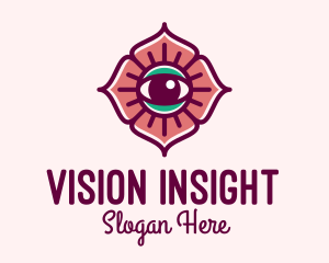 Spiritual Flower Eye logo design