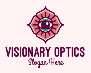 Spiritual Flower Eye logo design