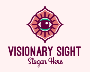 Spiritual Flower Eye logo design