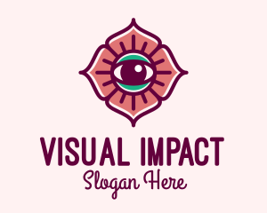 Spiritual Flower Eye logo design