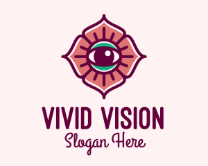 Spiritual Flower Eye logo design