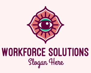 Spiritual Flower Eye logo design