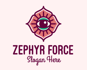 Spiritual Flower Eye logo design