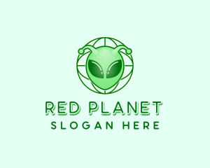 Retro Martian Alien logo