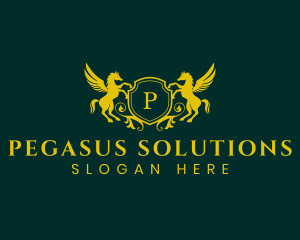 Pegasus Royal Shield logo design