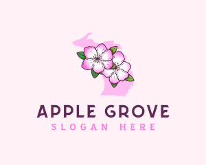 Apple Blossom Michigan logo design