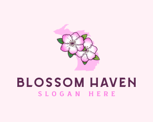 Apple Blossom Michigan logo design