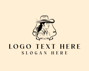 Western Cowgirl Hat Logo