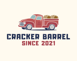 Wine Barrel Delivery Truck logo design