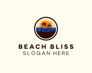 Beach Hammock Sunset logo design