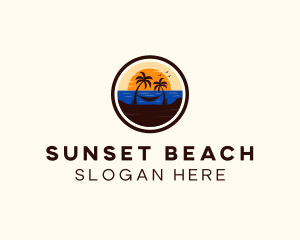 Beach Hammock Sunset logo design