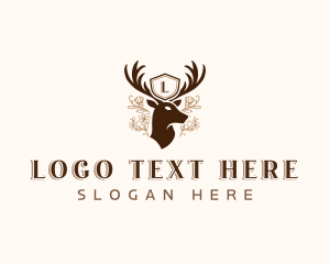 Deer Shield Antler logo