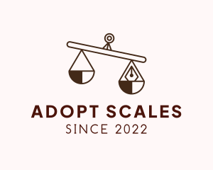 Weighing Scale Pen logo design