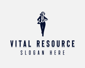 Female Recruitment Manager logo design