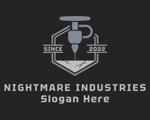 Drilling Machine Industry logo design