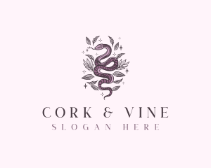 Floral Snake Spa logo design