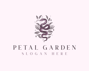 Floral Snake Spa logo design