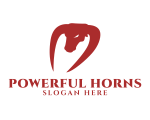 Red Buffalo Horn logo design