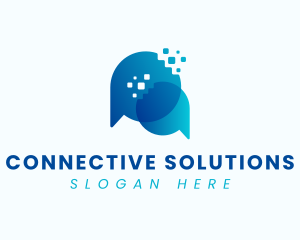 Tech Chat Communication logo design