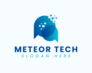 Tech Chat Communication logo design