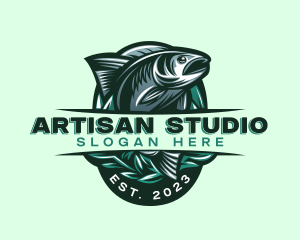 Fish Seafood Seaweed logo design