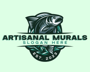 Fish Seafood Seaweed logo design