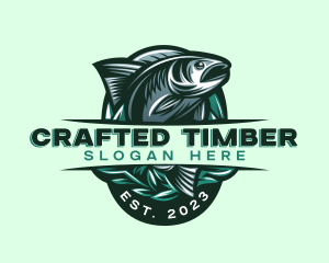 Fish Seafood Seaweed logo design