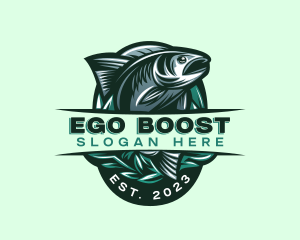 Fish Seafood Seaweed logo design