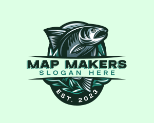 Fish Seafood Seaweed logo design