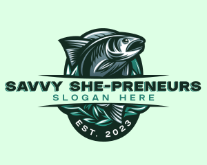 Fish Seafood Seaweed logo design