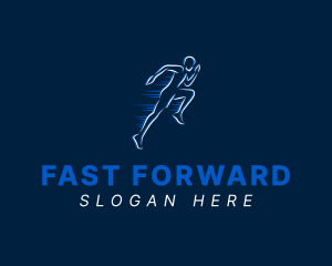 Male Speed Runner logo design