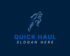 Male Speed Runner logo design