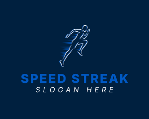 Male Speed Runner logo design