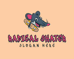 Skateboard Skater Rat logo