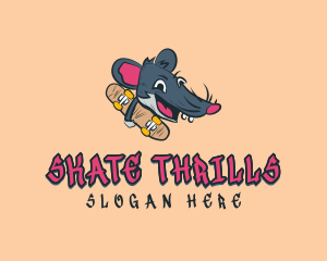 Skateboard Skater Rat logo