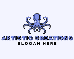 Octopus Ink Pen logo design