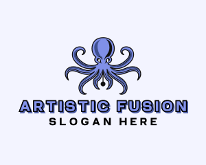 Octopus Ink Pen logo design