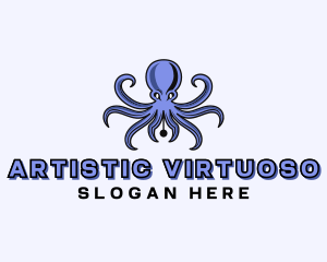 Octopus Ink Pen logo design