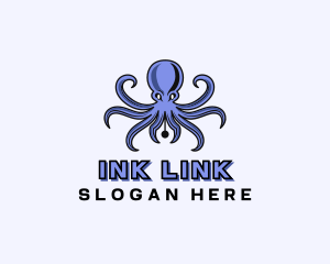 Octopus Ink Pen logo design