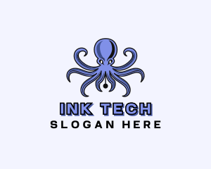 Octopus Ink Pen logo design