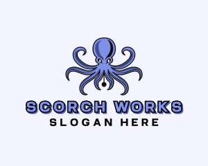 Octopus Ink Pen logo design