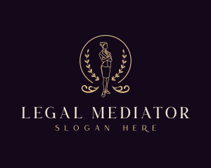 Female Lawyer Executive logo design