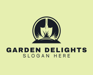 Shovel Lawn Gardening logo design