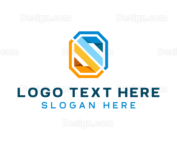 Digital Geometric Letter S Logo