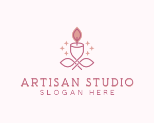 Floral Decor Candlelight logo design